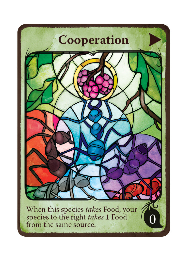 Evolution:  Stain Glass Art Promo Cards.